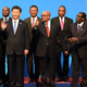 Xi Jinping (second from left) at the Forum on China-Africa Cooperation in Johannesburg.